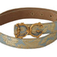 Dolce & Gabbana Elegant Gold Buckle Leather Belt