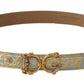 Dolce & Gabbana Elegant Gold Buckle Leather Belt