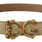 Dolce & Gabbana Elegant Gold-Tone Leather Belt