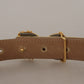 Dolce & Gabbana Elegant Gold-Tone Leather Belt