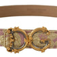 Dolce & Gabbana Chic Gold and Pink Leather Belt