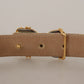 Dolce & Gabbana Chic Gold and Pink Leather Belt