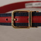 Dolce & Gabbana Chic Multicolor Leather Belt with Engraved Buckle