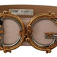 Dolce & Gabbana Elegant Pink Leather Belt with Logo Buckle