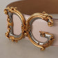 Dolce & Gabbana Elegant Pink Leather Belt with Logo Buckle