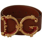 Dolce & Gabbana Engraved Logo Leather Belt in Classic Brown