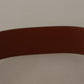 Dolce & Gabbana Engraved Logo Leather Belt in Classic Brown