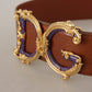 Dolce & Gabbana Engraved Logo Leather Belt in Rich Brown