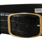 Dolce & Gabbana Elegant Leather Belt with Logo-Engraved Buckle