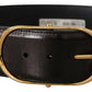 Dolce & Gabbana Elegant Black Leather Logo Belt