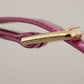 Dolce & Gabbana Chic Pink Leather Logo Buckle Belt