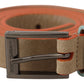 Dolce & Gabbana Elegant Nude Suede Belt with Logo Buckle