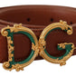 Dolce & Gabbana Elegant Leather Belt with Logo Buckle