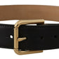 Dolce & Gabbana Elegant Leather Belt with Logo Buckle