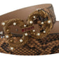 Dolce & Gabbana Elegant Snake Skin Leather Belt for Women