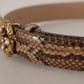 Dolce & Gabbana Elegant Snake Skin Leather Belt for Women