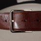 Dolce & Gabbana Elegant Leather Belt with Engraved Buckle