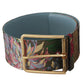 Dolce & Gabbana Multicolor Leather Logo Buckle Belt