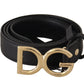 Dolce & Gabbana Elegant Engraved Logo Leather Belt