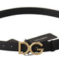 Dolce & Gabbana Elegant Engraved Logo Leather Belt