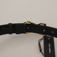 Dolce & Gabbana Elegant Engraved Logo Leather Belt