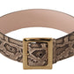 Dolce & Gabbana Elegant Leather Belt with Logo Buckle