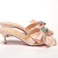 Christian Louboutin Multicolor Kitten Heel Studded Flat Shoes