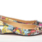 Christian Louboutin Silver Multi Print Embellished Flat Patent Point Shoe