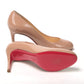 Christian Louboutin Nude Round Toe High Pump Shoe