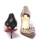 Christian Louboutin Black Pearlescent Heel Pvc Spikes Sandal