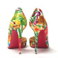 Christian Louboutin Multicolor Flower Printed High Heels Pumps Shoes