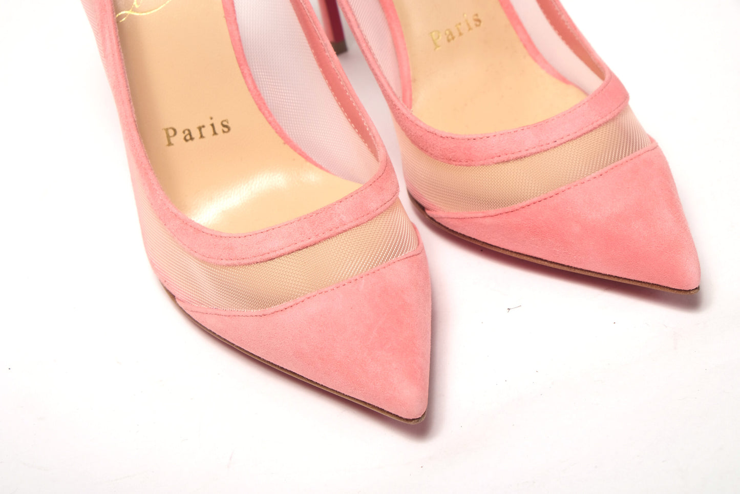 Christian Louboutin Pink Galativi Suede High Heels Pumps