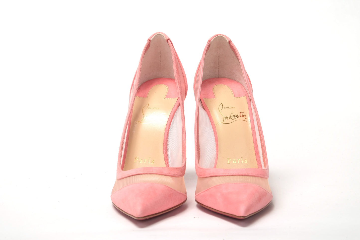 Christian Louboutin Pink Galativi Suede High Heels Pumps