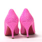 Christian Louboutin Hot Pink Embellished High Heels Pumps