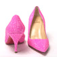 Christian Louboutin Hot Pink Embellished High Heels Pumps