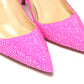 Christian Louboutin Hot Pink Embellished High Heels Pumps