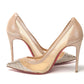 Christian Louboutin Version Nude Embellished High Heels Pumps