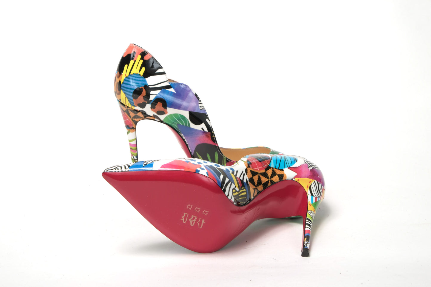 Christian Louboutin Multicolor Hot Chick Patent Sapeaur High Heels