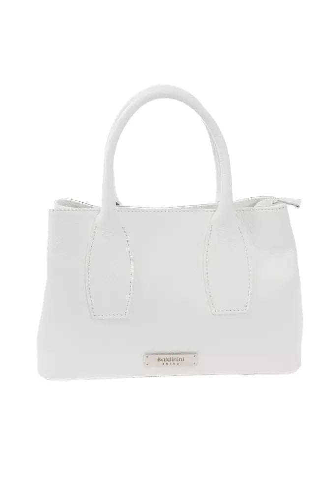 Baldinini Trend White Leather Women Crossbody Bag