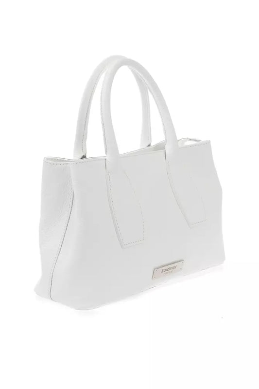 Baldinini Trend White Leather Women Crossbody Bag