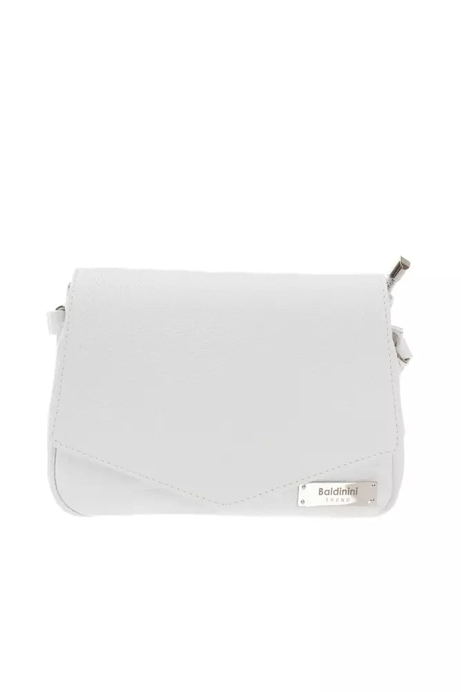 Baldinini Trend White Leather Women Crossbody Bag