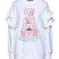 Moschino Couture Elegant White Cotton Sweatshirt with Brand Print