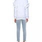 Moschino Couture Elegant White Cotton Sweatshirt with Brand Print