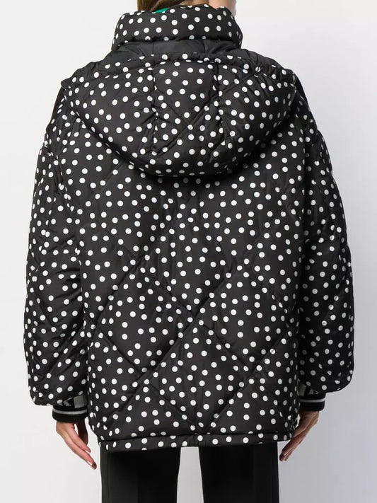 Dolce & Gabbana Chic Reversible Polka Dot Hooded Jacket