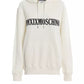 Moschino Couture Chic White Cotton Hoodie with Contrast Print