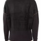 Yes Zee Elegant Long-Sleeved Crew-Neck Sweater with Metallic Detailing