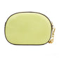 Michael Kors Jet Set Glam Light Sage Leather Front Pocket Oval Crossbody Handbag