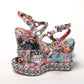 Christian Louboutin Multicolor Pyraclou 110 Patent High Heel Wedge