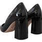 Prada Elegant Square Toe Leather Pumps