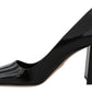 Prada Elegant Square Toe Leather Pumps